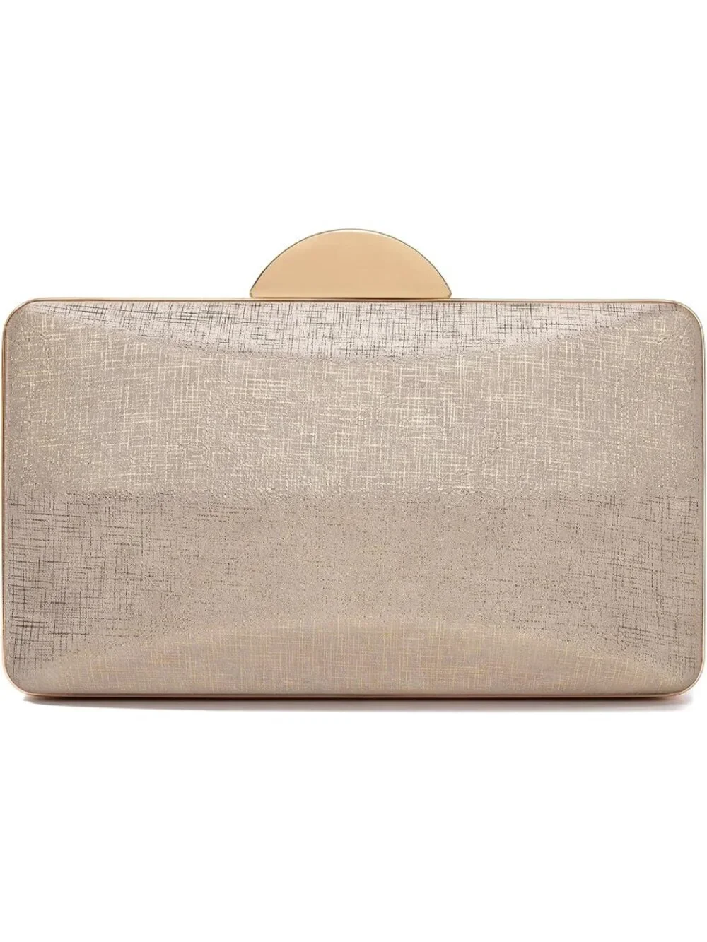 👜 Women's Tan Champagne Clutch Formal Elegance Evening Glitter Handbags